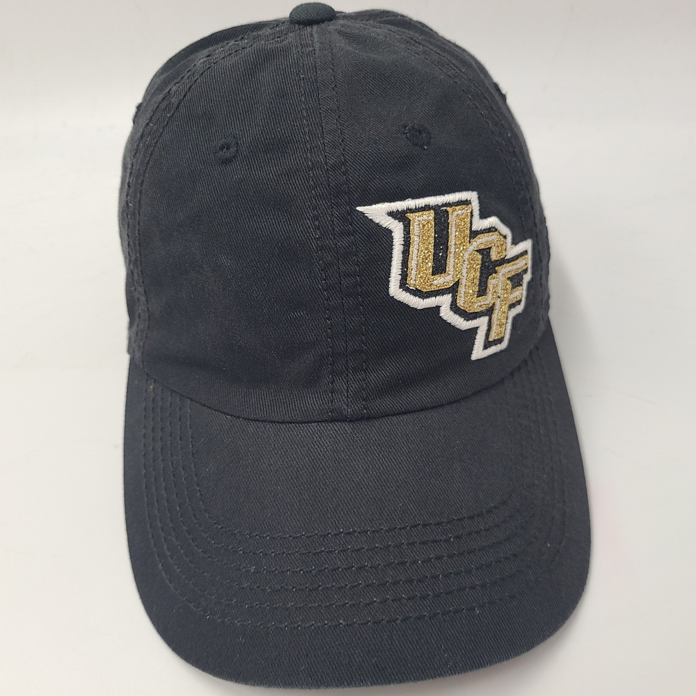 Women UCF Knights Hat Strapback Top of the World‎ Black Gold NCAA Glitter Logo